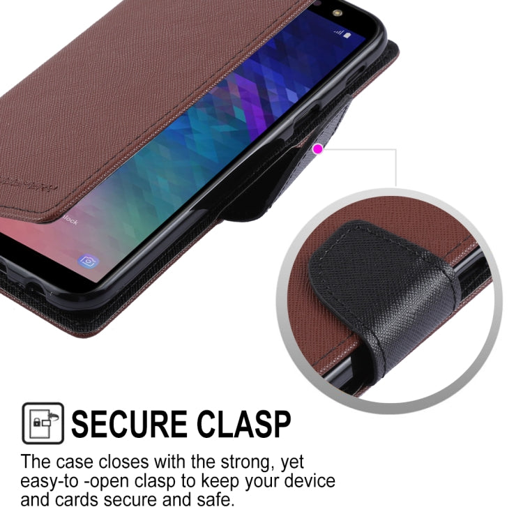 GOOSPERY FANCY DIARY Horizontal Flip PU Leather Case for Galaxy A6 (2018), with Holder & Card Slots & Wallet
