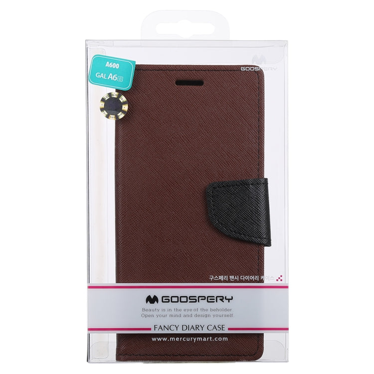 GOOSPERY FANCY DIARY Horizontal Flip PU Leather Case for Galaxy A6 (2018), with Holder & Card Slots & Wallet