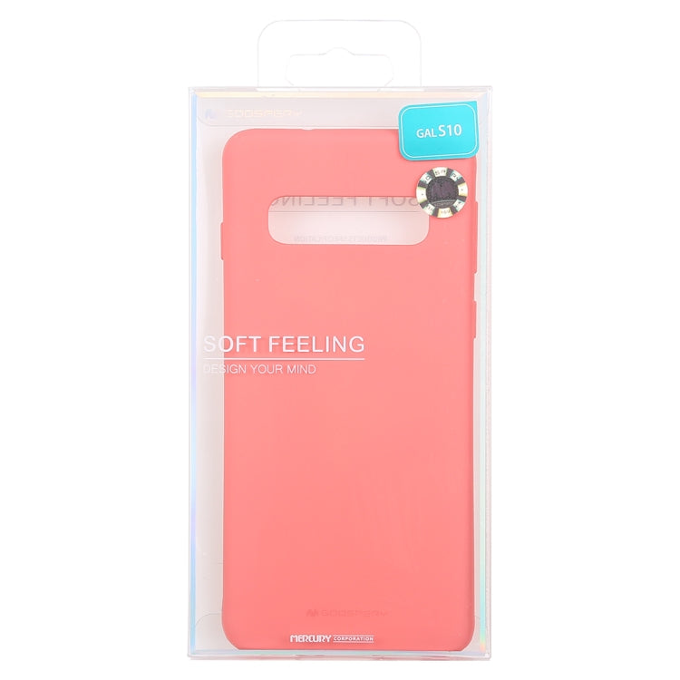 GOOSPERY SOFT FEELING Liquid TPU Drop-proof Soft Case for Galaxy S10
