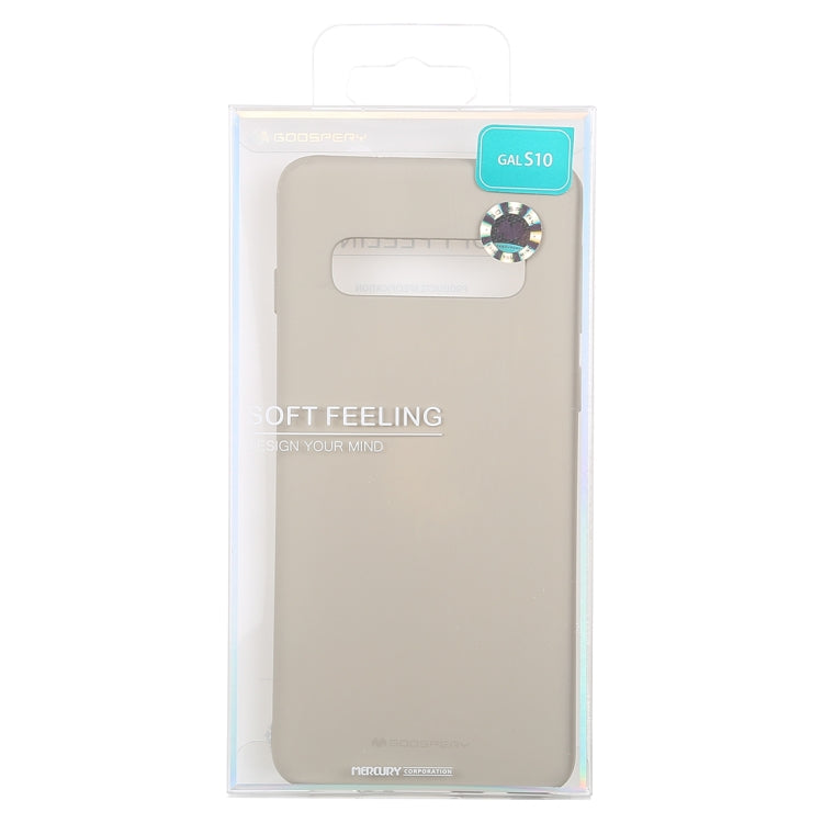 GOOSPERY SOFT FEELING Liquid TPU Drop-proof Soft Case for Galaxy S10