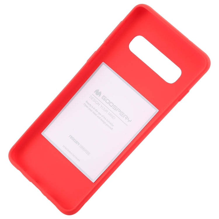 GOOSPERY SOFT FEELING Liquid TPU Drop-proof Soft Case for Galaxy S10