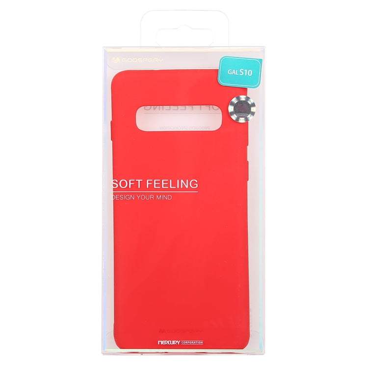 GOOSPERY SOFT FEELING Liquid TPU Drop-proof Soft Case for Galaxy S10
