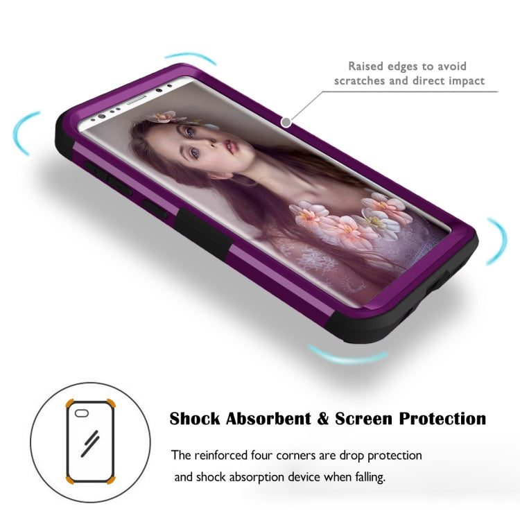 Silicone + PC Crystal Encrusted Protective Back Cover Soft Case for Galaxy S9 Plus