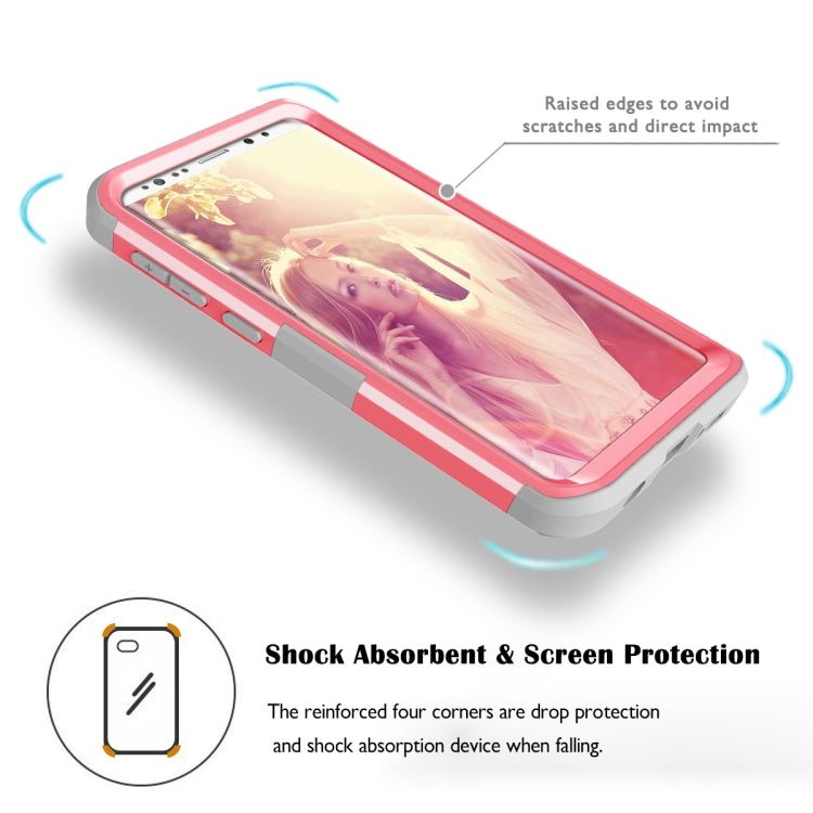 Silicone + PC Crystal Encrusted Protective Back Cover Soft Case for Galaxy S9 Plus