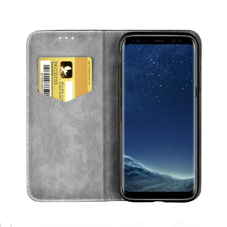 Business Solid Color Stitching Horizontal Flip Leather Case for Galaxy S8+, with Holder & Card Slots & Wallet & Lanyard