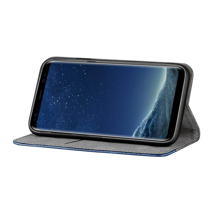 Business Solid Color Stitching Horizontal Flip Leather Case for Galaxy S8+, with Holder & Card Slots & Wallet & Lanyard
