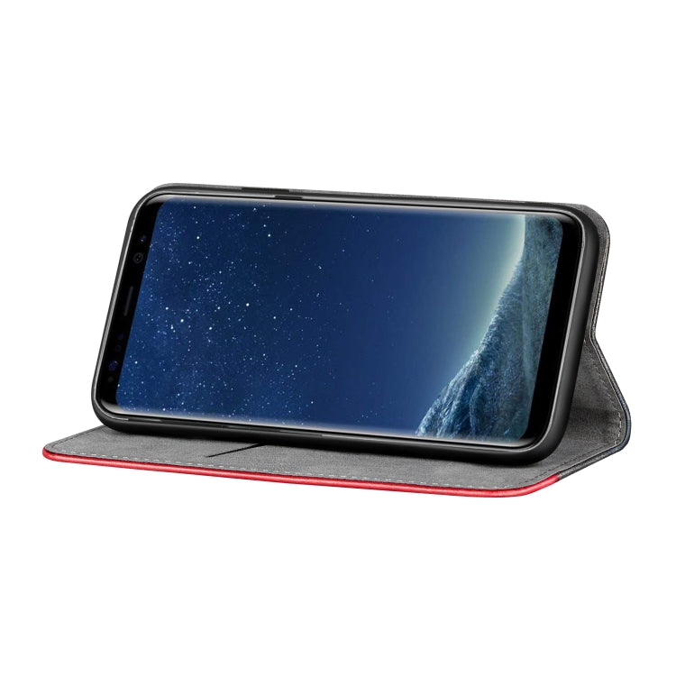 Business Solid Color Stitching Horizontal Flip Leather Case for Galaxy S8+, with Holder & Card Slots & Wallet & Lanyard