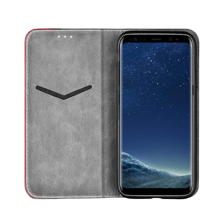 Business Solid Color Stitching Horizontal Flip Leather Case for Galaxy S8+, with Holder & Card Slots & Wallet & Lanyard