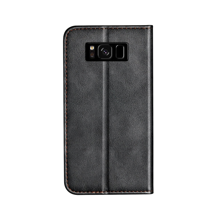 Business Solid Color Stitching Horizontal Flip Leather Case for Galaxy S8, with Holder & Card Slots & Wallet & Lanyard
