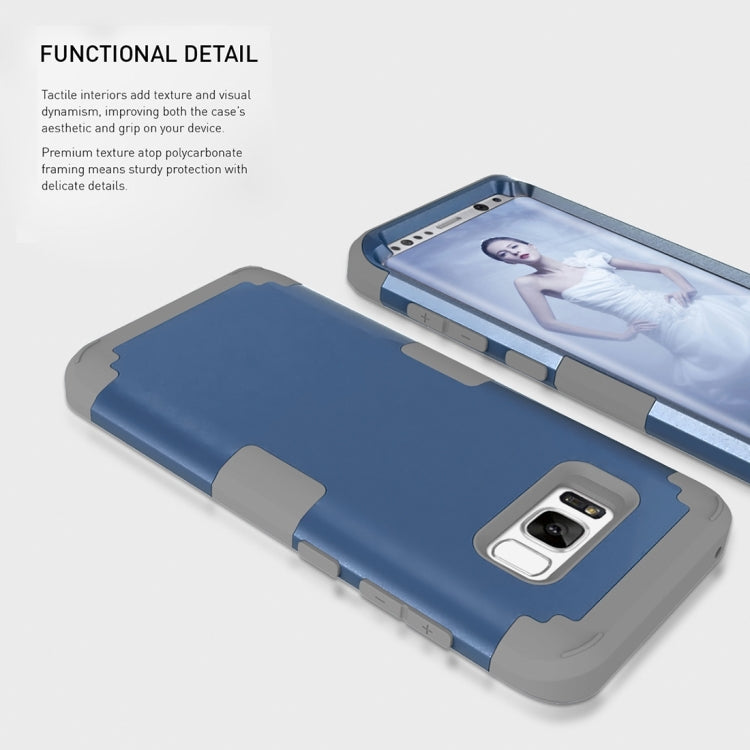 For Galaxy S8 Dropproof 3 in 1 Silicone sleeve for mobile phone
