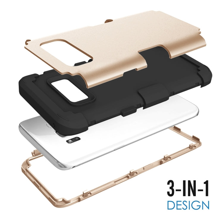 For Galaxy S8 Dropproof 3 in 1 Silicone sleeve for mobile phone