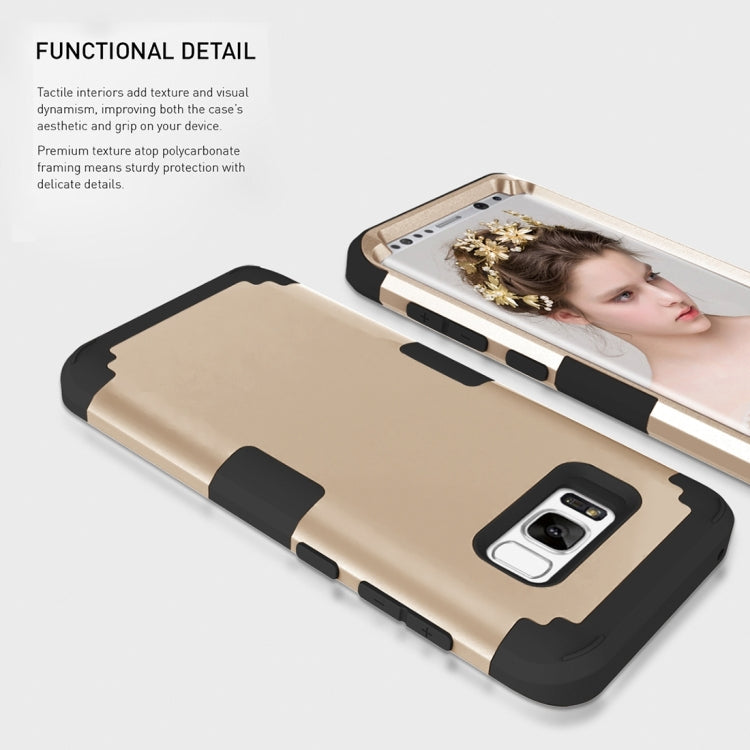 For Galaxy S8 Dropproof 3 in 1 Silicone sleeve for mobile phone