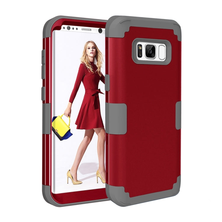 For Galaxy S8 Dropproof 3 in 1 Silicone sleeve for mobile phone