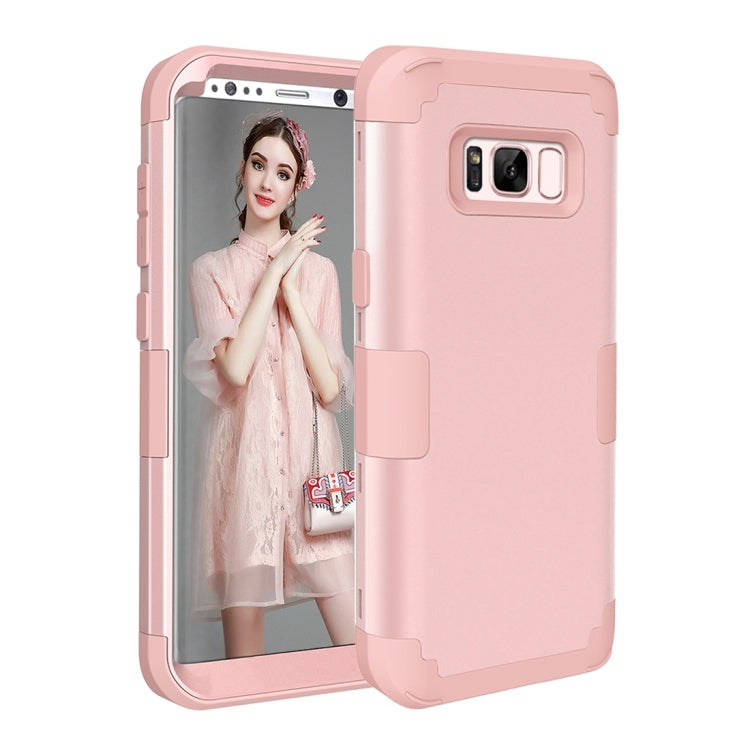 For Galaxy S8 Dropproof 3 in 1 Silicone sleeve for mobile phone