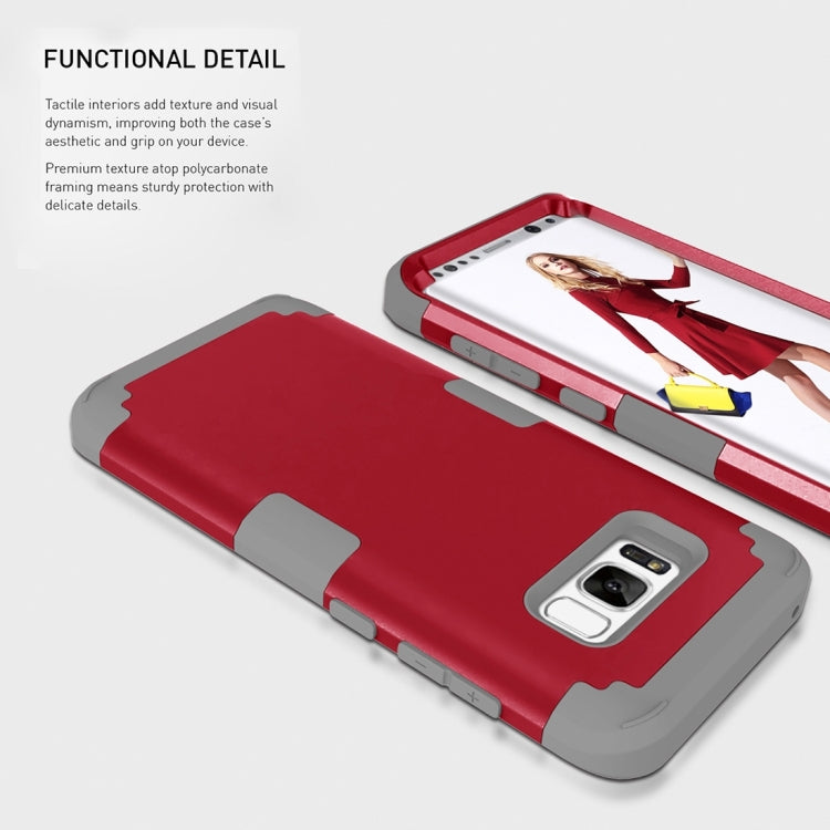For Galaxy S8 Dropproof 3 in 1 Silicone sleeve for mobile phone