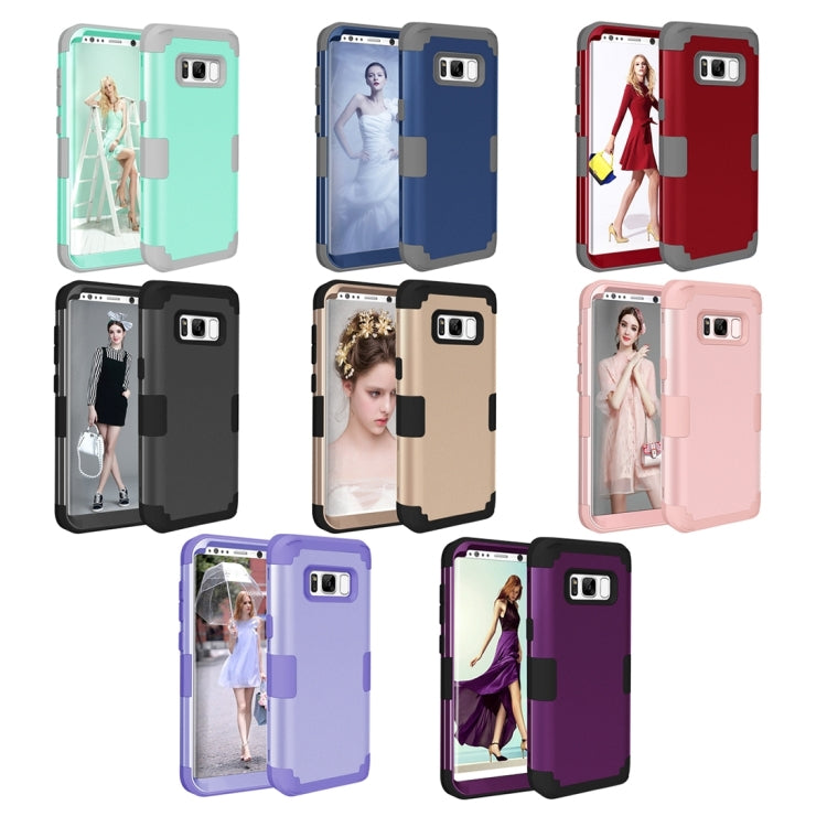 For Galaxy S8 Dropproof 3 in 1 Silicone sleeve for mobile phone