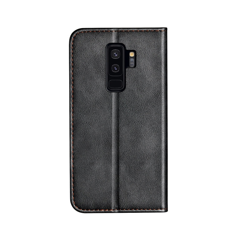 Business Solid Color Stitching Horizontal Flip Leather Case for Galaxy S9+, with Holder & Card Slots & Wallet & Lanyard