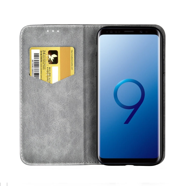 Business Solid Color Stitching Horizontal Flip Leather Case for Galaxy S9+, with Holder & Card Slots & Wallet & Lanyard