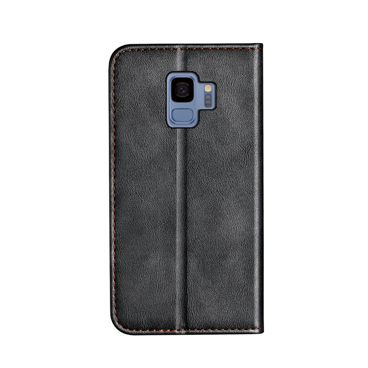 Business Solid Color Stitching Horizontal Flip Leather Case for Galaxy S9, with Holder & Card Slots & Wallet & Lanyard