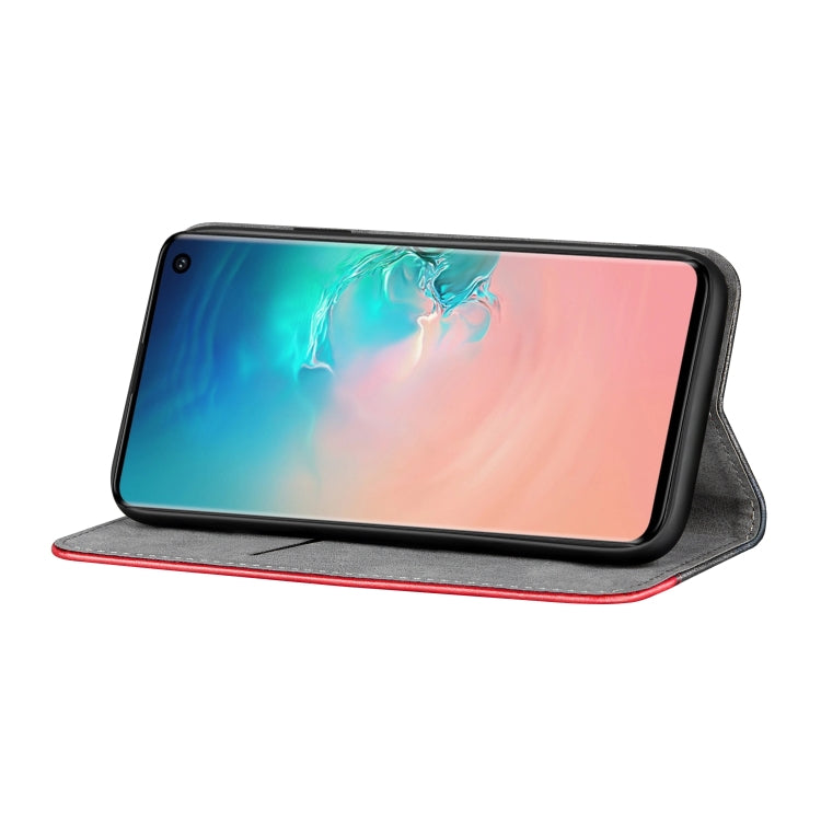 Business Solid Color Stitching Horizontal Flip Leather Case for Galaxy S10e, with Holder & Card Slots & Wallet & Lanyard