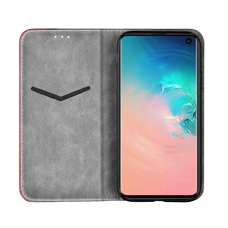 Business Solid Color Stitching Horizontal Flip Leather Case for Galaxy S10e, with Holder & Card Slots & Wallet & Lanyard