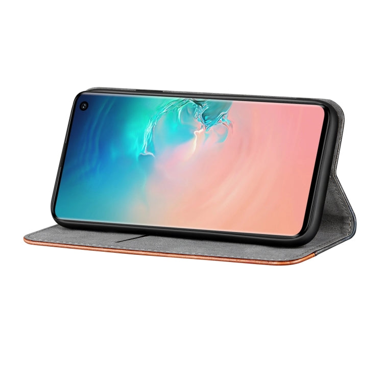 Business Solid Color Stitching Horizontal Flip Leather Case for Galaxy S10e, with Holder & Card Slots & Wallet & Lanyard