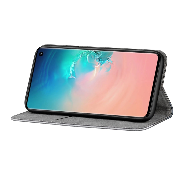 Business Solid Color Stitching Horizontal Flip Leather Case for Galaxy S10, with Holder & Card Slots & Wallet & Lanyard