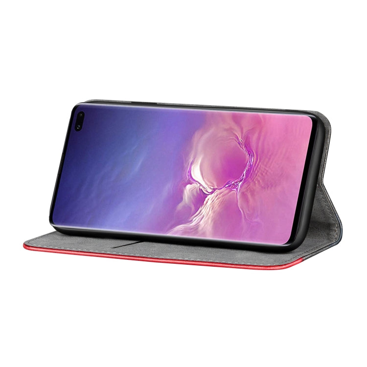 Business Solid Color Stitching Horizontal Flip Leather Case for Galaxy S10 5G, with Holder & Card Slots & Wallet & Lanyard