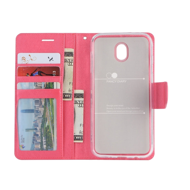 For Galaxy J5 (2017) (EU Version) Silk Texture Horizontal Flip Leather Case with Holder & Card Slots & Wallet & Photo Frame