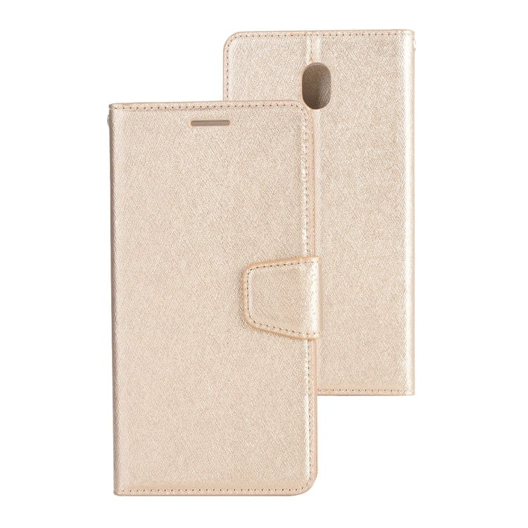 For Galaxy J3 (2017) (EU Version) Silk Texture Horizontal Flip Leather Case with Holder & Card Slots & Wallet & Photo Frame