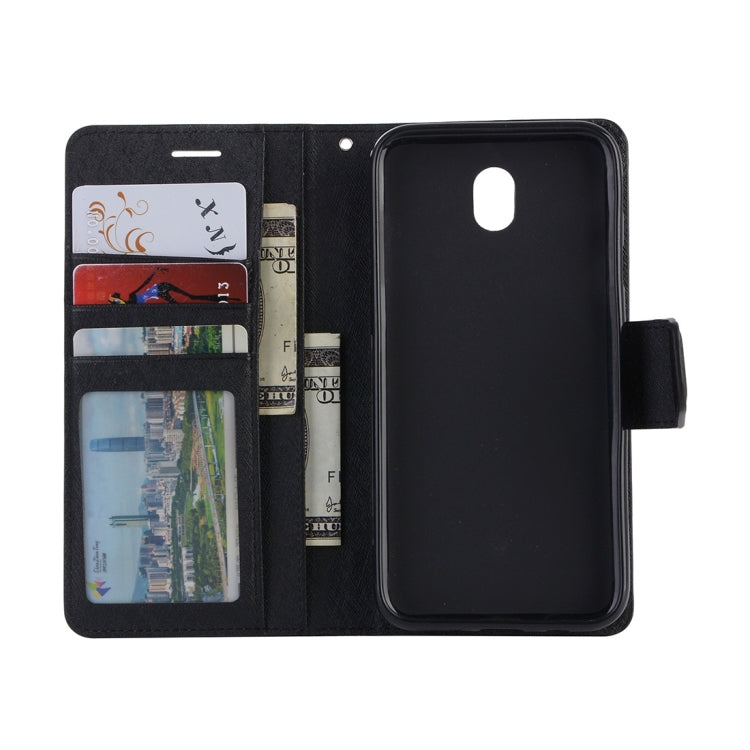 For Galaxy J7 (2017) (EU Version) Silk Texture Horizontal Flip Leather Case with Holder & Card Slots & Wallet & Photo Frame