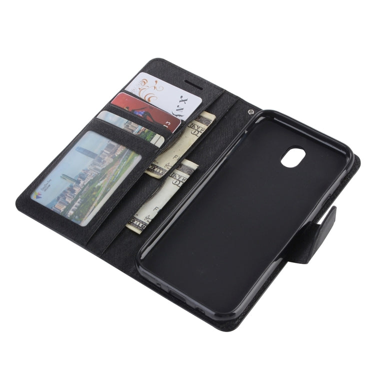 For Galaxy J7 (2017) (EU Version) Silk Texture Horizontal Flip Leather Case with Holder & Card Slots & Wallet & Photo Frame