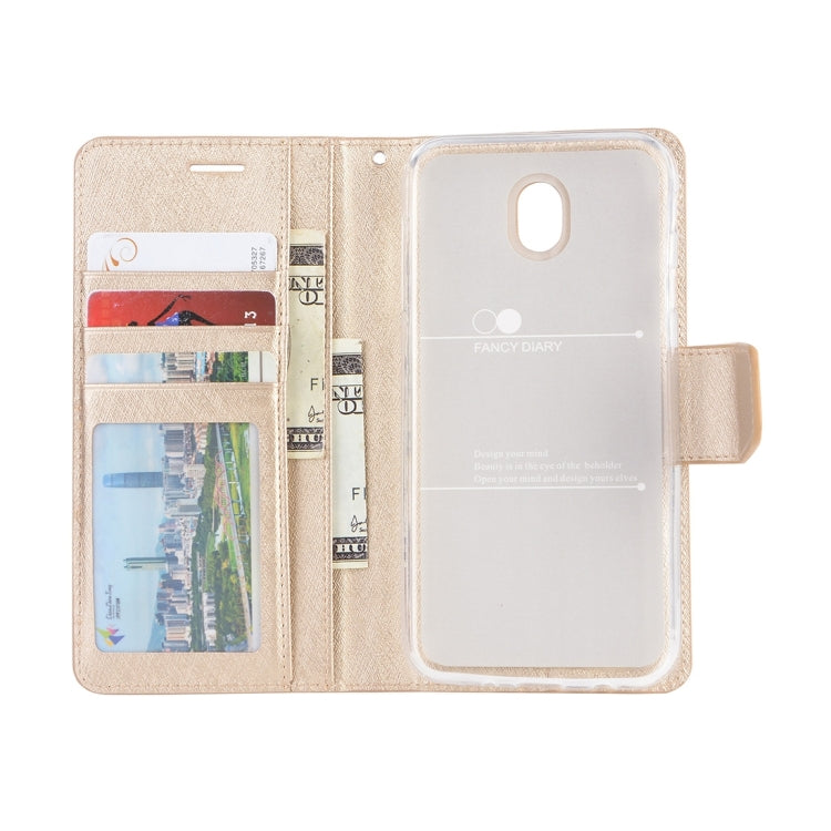 For Galaxy J7 (2017) (EU Version) Silk Texture Horizontal Flip Leather Case with Holder & Card Slots & Wallet & Photo Frame