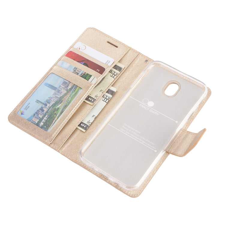 For Galaxy J7 (2017) (EU Version) Silk Texture Horizontal Flip Leather Case with Holder & Card Slots & Wallet & Photo Frame