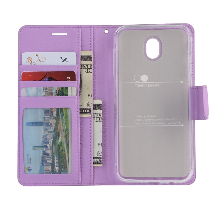 For Galaxy J7 (2017) (EU Version) Silk Texture Horizontal Flip Leather Case with Holder & Card Slots & Wallet & Photo Frame