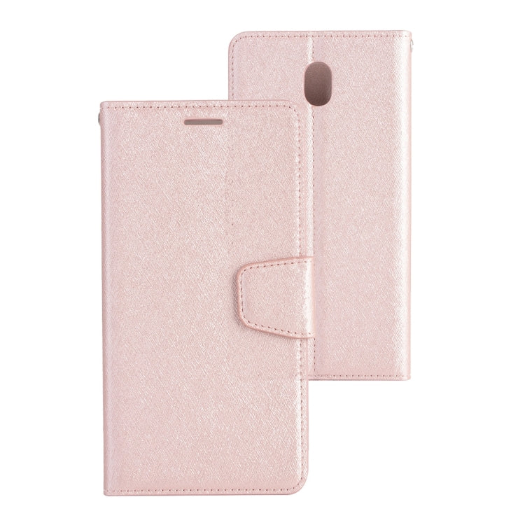 For Galaxy J7 (2017) (EU Version) Silk Texture Horizontal Flip Leather Case with Holder & Card Slots & Wallet & Photo Frame