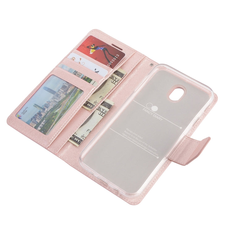For Galaxy J7 (2017) (EU Version) Silk Texture Horizontal Flip Leather Case with Holder & Card Slots & Wallet & Photo Frame