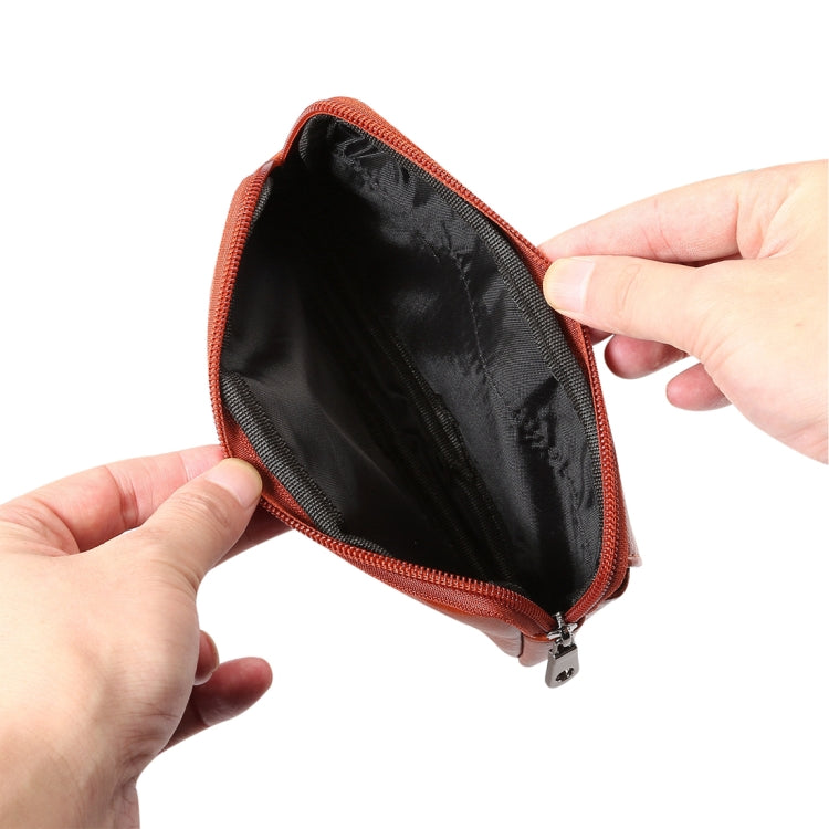 Men Litchi Texture PU Universal Phone Horizontal Waist Bag, Size: L, For iPhone, Samsung, Galaxy Note9, Huawei, Xiaomi, HTC, Sony, Lenovo and other 6.0~6.3 inch Smartphones
