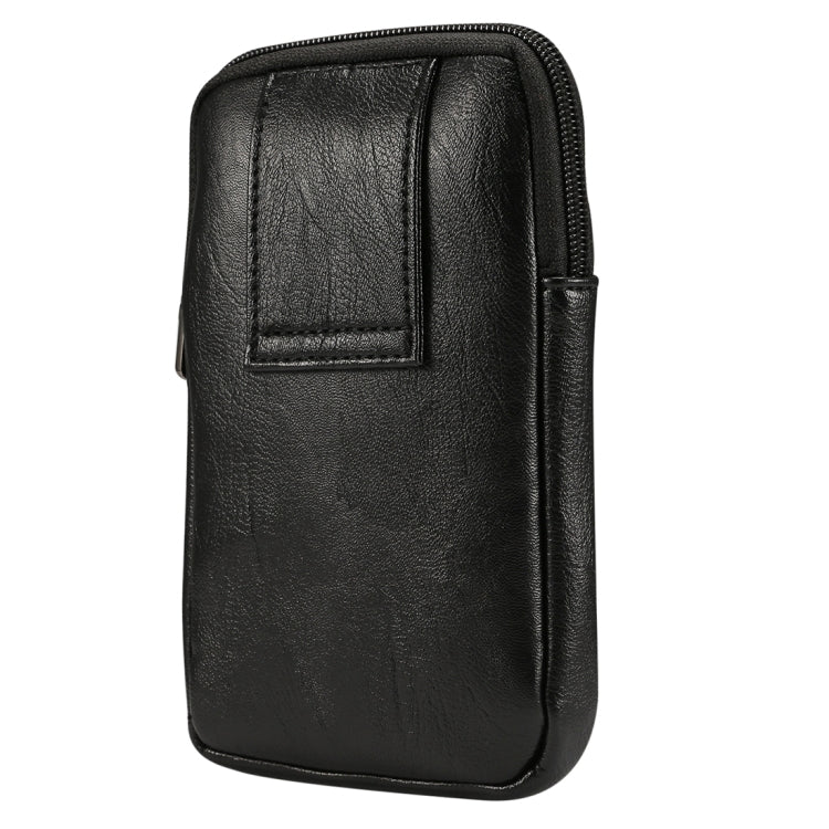 Men Litchi Texture PU Universal Phone Vertical Waist Bag, Size: S, For iPhone, Samsung, Galaxy Note9, Huawei, Xiaomi, HTC, Sony, Lenovo and other 5.2~6.0 inch Smartphones