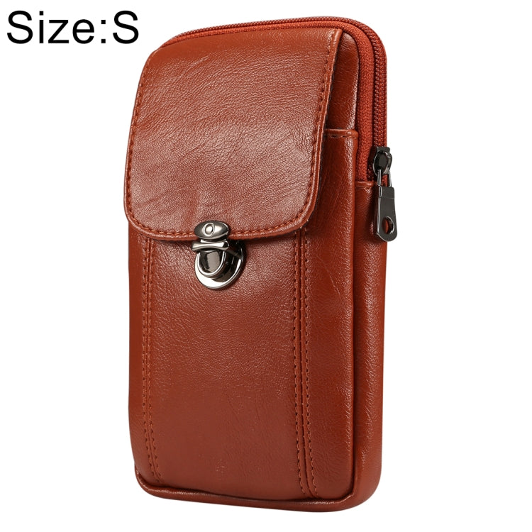 Men Litchi Texture PU Universal Phone Vertical Waist Bag, Size: S, For iPhone, Samsung, Galaxy Note9, Huawei, Xiaomi, HTC, Sony, Lenovo and other 5.2~6.0 inch Smartphones