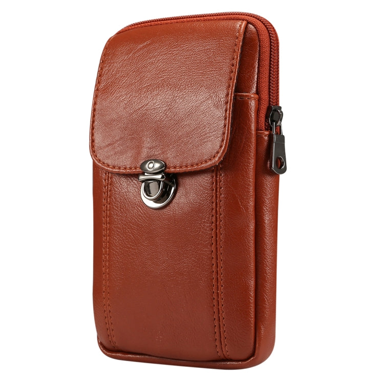 Men Litchi Texture PU Universal Phone Vertical Waist Bag, Size: S, For iPhone, Samsung, Galaxy Note9, Huawei, Xiaomi, HTC, Sony, Lenovo and other 5.2~6.0 inch Smartphones
