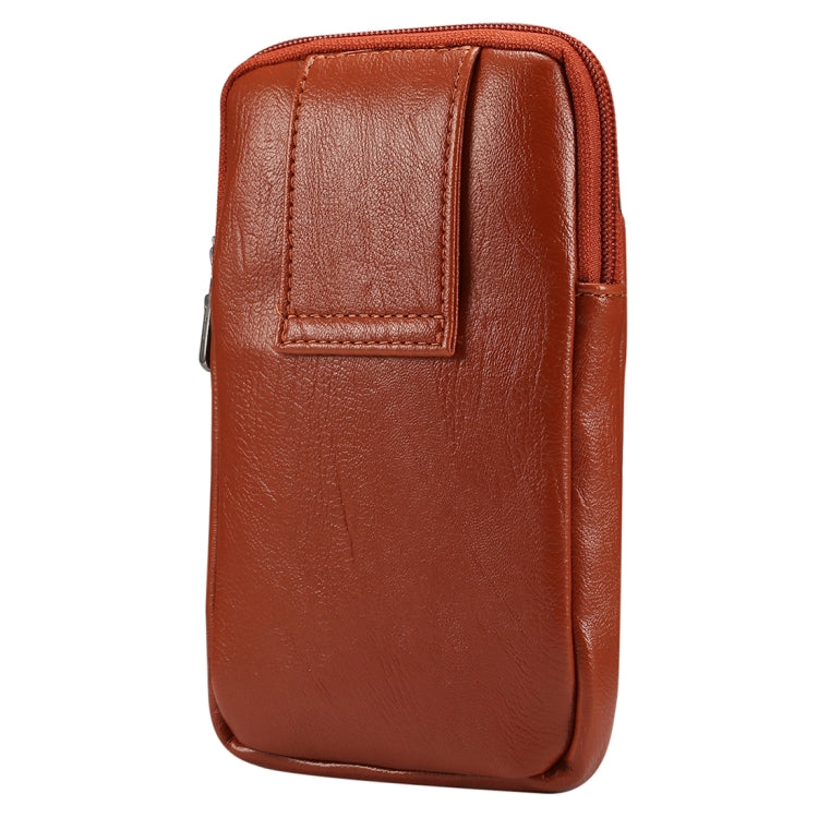 Men Litchi Texture PU Universal Phone Vertical Waist Bag, Size: S, For iPhone, Samsung, Galaxy Note9, Huawei, Xiaomi, HTC, Sony, Lenovo and other 5.2~6.0 inch Smartphones