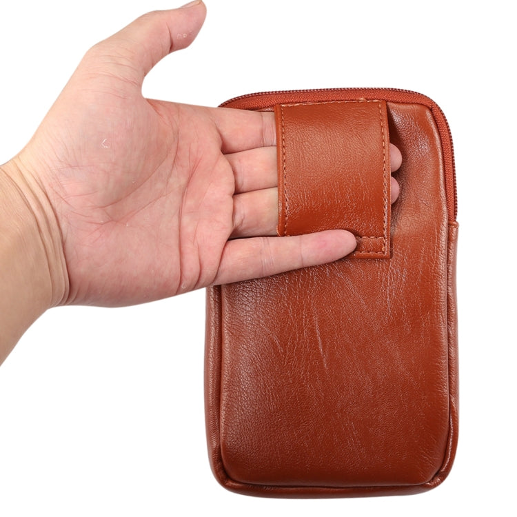 Men Litchi Texture PU Universal Phone Vertical Waist Bag, Size: S, For iPhone, Samsung, Galaxy Note9, Huawei, Xiaomi, HTC, Sony, Lenovo and other 5.2~6.0 inch Smartphones