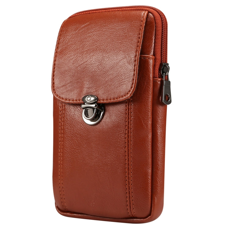 Men Litchi Texture PU Universal Phone Vertical Waist Bag, Size: L, For iPhone, Samsung, Galaxy Note9, Huawei, Xiaomi, HTC, Sony, Lenovo and other 6.3~6.5 inch Smartphones