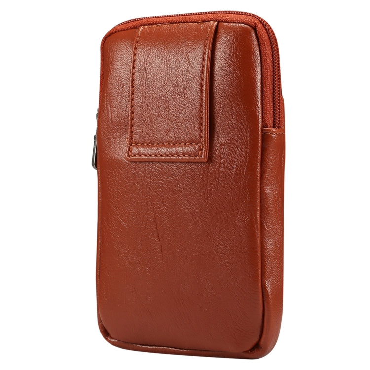 Men Litchi Texture PU Universal Phone Vertical Waist Bag, Size: L, For iPhone, Samsung, Galaxy Note9, Huawei, Xiaomi, HTC, Sony, Lenovo and other 6.3~6.5 inch Smartphones
