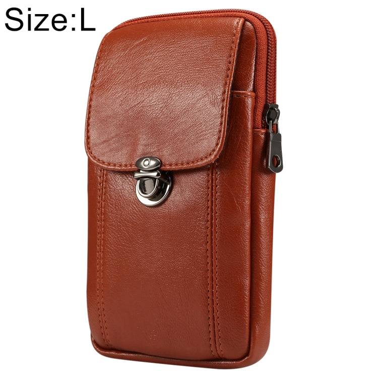 Men Litchi Texture PU Universal Phone Vertical Waist Bag, Size: L, For iPhone, Samsung, Galaxy Note9, Huawei, Xiaomi, HTC, Sony, Lenovo and other 6.3~6.5 inch Smartphones