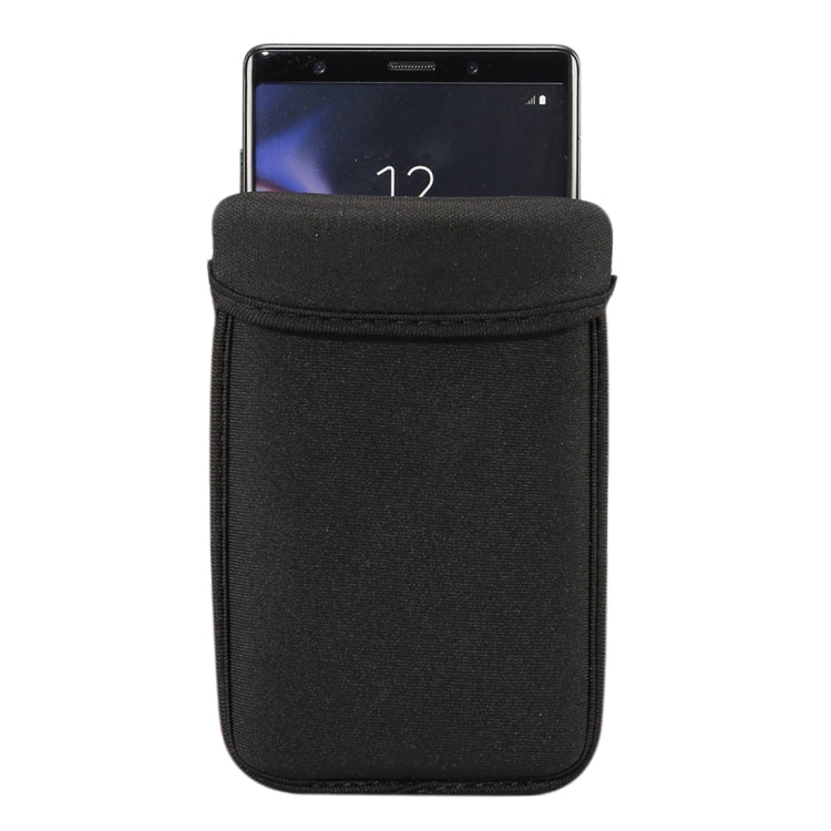 Universal Neoprene Cell Phone Bag for Galaxy Note9 / Note8 / A8 Star and other 6.4 inch Smartphones(Black)