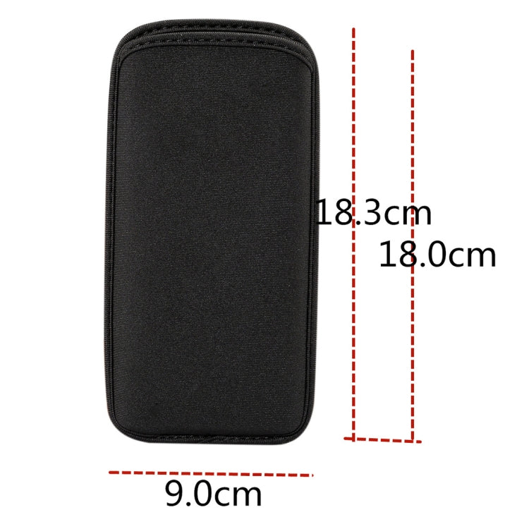 Universal Neoprene Cell Phone Bag for Galaxy Note9 / Note8 / A8 Star and other 6.4 inch Smartphones(Black)