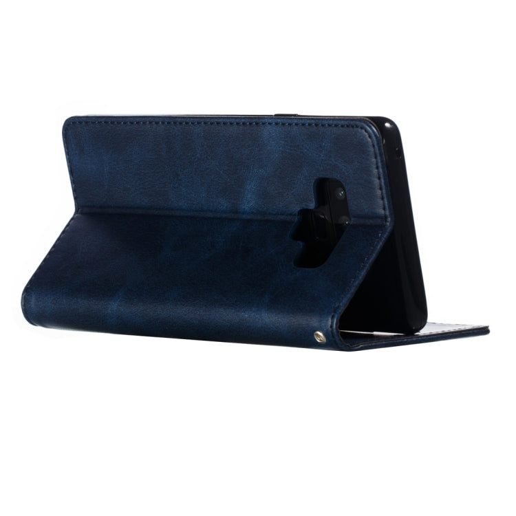 Calf Texture Zipper Magnetic Horizontal Flip Leather Case for Galaxy Note9, with Wallet & Holder & Card Slots