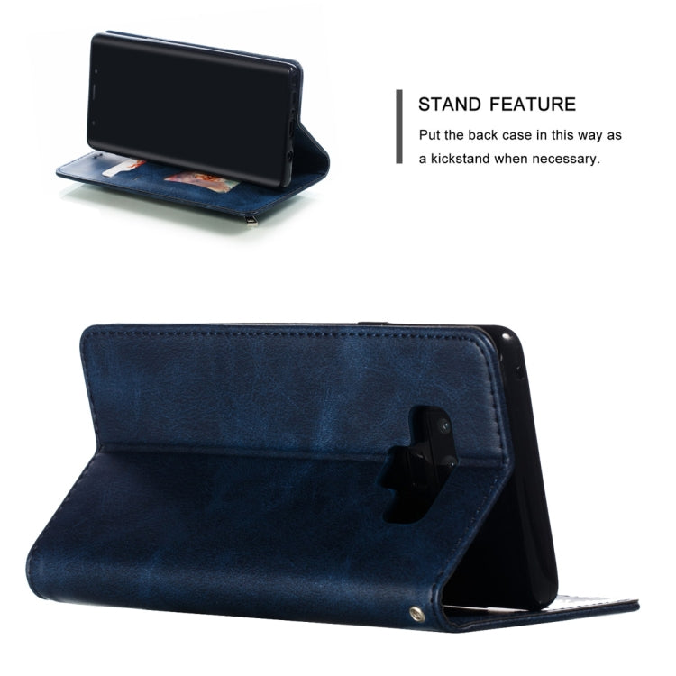 Calf Texture Zipper Magnetic Horizontal Flip Leather Case for Galaxy Note9, with Wallet & Holder & Card Slots